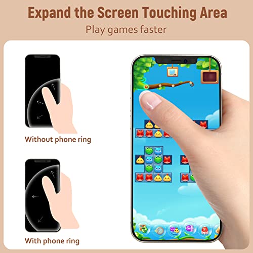 Phone Ring Holder Finger Kickstand 360°Rotation Cellphone Back Grip Foldable Cell Phone Stand for Desk Compatible with iPhone iPad Smartphones Tablets (Hollow Rosegold) - color: Hollow RoseGold