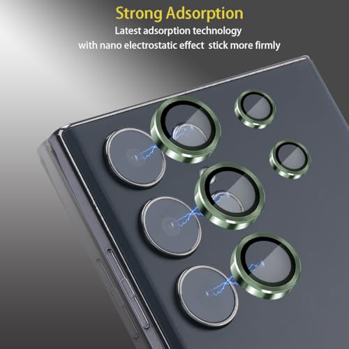 Camera Lens Protector for Samsung Galaxy S23 Ultra, Green - color: Green