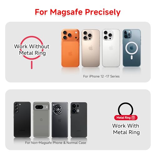 PROfezzion Gym Fitness Magnetic Phone Mount for MagSafe, Heavy Duty Clamp