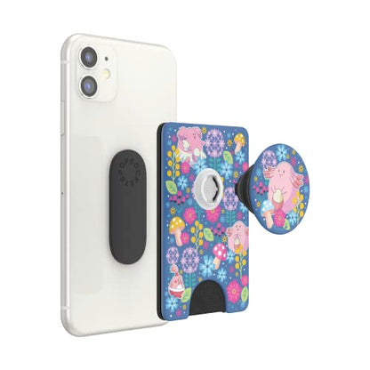 PopSockets Adhesive Phone Wallet and Card Holder with Grip, Pokemon - Chansey Wonderland Pw+ - color: Chansey Wonderland, style: Adhesive