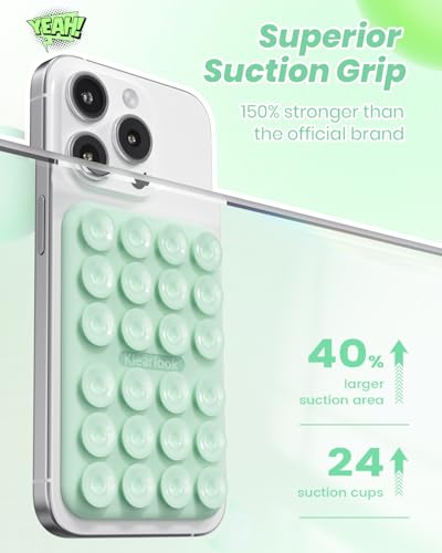 Klearlook Magnetic Suction Phone Mount for MagSafe Case, Light Green - color: Light Green