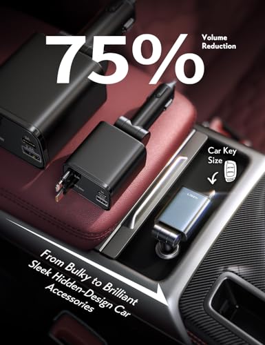 LISEN Retractable Car Charger USB C, [Upgraded 72W Max]