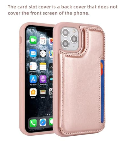 iCoverCase Compatible with iPhone 11 Pro Phone Case with Card Holder, Wallet Case for Women Men RFID Blocking PU Leather Protective Case 5.8 Inch (Rose Gold) - color: Rose Gold
