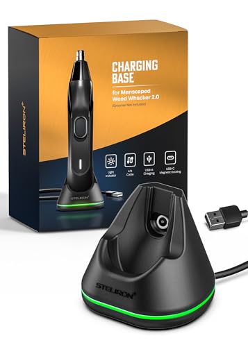 Charging Stand for Manscaped Weed Whacker 2.0 (USB Cable) Wireless Charger Dock with Magnetic USB-C Receiver and LED Indicator - size: Weed Whacker 2.0