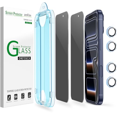 amFilm OneTouch for iPhone 17 Pro Max Privacy Screen Protector 6.9'' 2025 - size: 17P-6.9”
