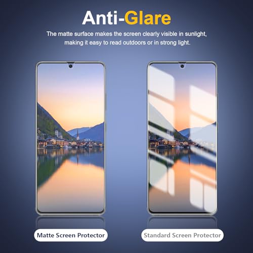 [2 Pack] 4 Way 360 °Matte TPU Privacy Screen Protector for Samsung Galaxy S21 Ultra (Not Glass), Fingerprint Sensor Compatible, Anti-Glare Full Adhesive Flexible Film - size: Galaxy S21 Ultra