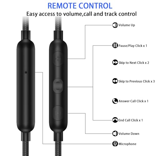 USB C Earbuds Wired Over Ear Headphones for iPhone 18 Pro Max 17 16 - color: Black