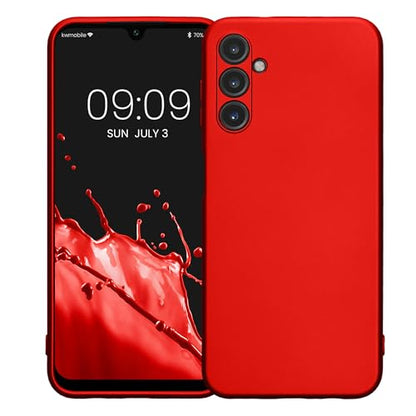 kwmobile Case Compatible with Samsung Galaxy A14 5G Case -Soft TPU Back Phone Cover - with Metallic Look - Metallic Dark Red - color: metallic dark red, size: Galaxy A14 5G