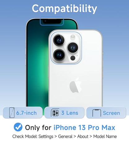USLAI Case for iPhone 13 Pro Max, Anti-Yellowing, Crystal Clear Back, Shockproof & Military‑Grade Drop Protection - Transparent - color: Clear, size: iPhone 13 Pro Max