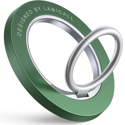 Lamicall Magnetic Phone Grip for MagSafe Accessories, Strong Magnet Ring - color: Dark Green