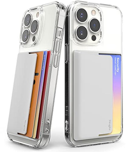 Ringke Side Slot Card Holder for Phone Case, Business Card Holder for Women, Men, ID Credit Card Holder Stick on, Phone Wallet Compatible with iPhone, Galaxy, and Pixel - Light Gray - color: Light Gray