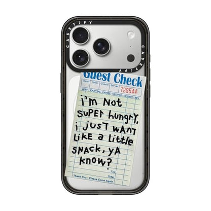 CASETiFY for iPhone 17 Pro Case - Impact Compatible with MagSafe | 8.2 ft. 4x Military Grade Drop Protection | I just want a little snack | Black - color: I just want a little snack, size: Iphone 17 Pro (6.3")