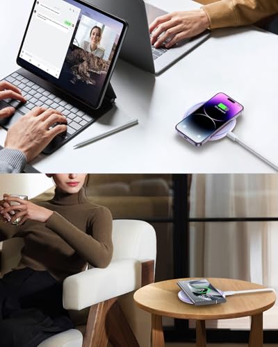 NANAMI 10W Max Wireless Charger Pad for iPhone, Samsung and Other Devices - color: Purple