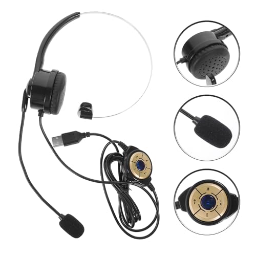 Veemoon Black Single Ear Call Headset with Microphone for Gaming