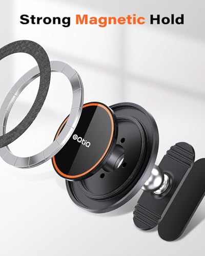 OQTIQ Magnetic Car Phone Mount Holder with 3M Adhesive,2 Pack - color: Orange-2 Pack