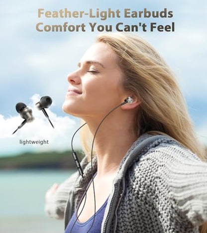 USB C Earbuds Wired Headphones Small Ear Buds with Mic for Apple/Android - color: Gunmetal