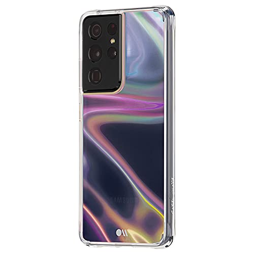 Case-Mate Soap Bubble Samsung Galaxy S21 Ultra 5G Case [6.8"] [10ft Drop Protection] [Wireless Charging] Phone Cover for Samsung Galaxy S21 Ultra 5G - Iridescent Swirl Effect, Anti-Scratch- Iridescent - color: Iridescent