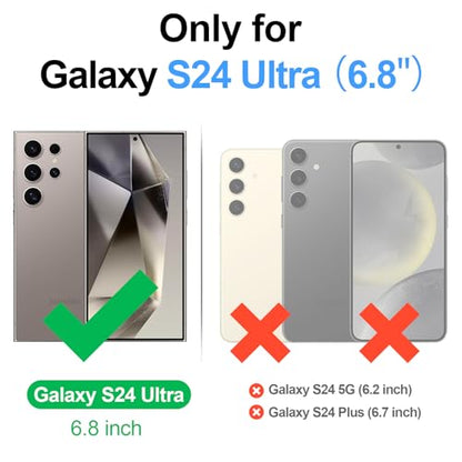 SkyEagle Compatible with Magsafe 2 in 1 Detachable Samsung Galaxy S24 Ultra Wallet Case with Card Holder Women Men Magnetic PU Leather Phone Case RFID Blocking Flip Kickstand Credit Slots,Black - color: Black, size: Samsung Galaxy S24 Ultra 6.8"