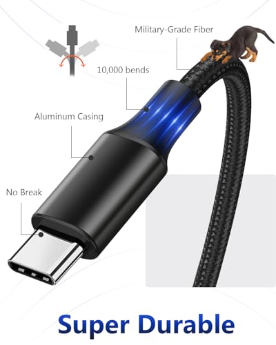 Puxnoin USB C Splitter Multi Charging Cable, USB A/C Fast Charging Cord