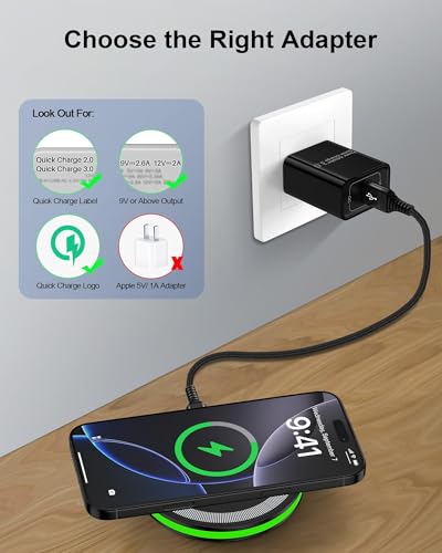Wireless Charger for Samsung, 15W Fast Phone Charging Pad with 18W Block