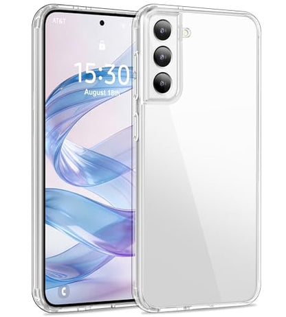 USLAI Case for Samsung Galaxy S21 FE Clear | Anti-Yellowing, Crystal Clear Back, Shockproof, Military‑Grade Drop Protection - color: Clear, size: Galaxy S21 FE