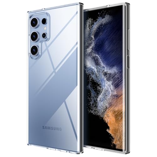 Crystal Clear Samsung Galaxy S22 Ultra Case.Soft Slim Fit Transparent Plastic TPU Protective Silicone Cover Phone Case for Samasung S22 Ultra [Slim Thin & Comfort Grip] [Shockproof] - size: galaxy s22 ultra case