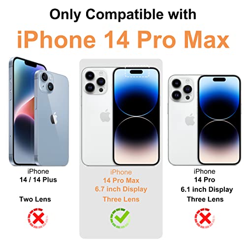 【Upgrade】 for iPhone 14 Pro Max Crystal Clear Card Case, [Slim & Protection][Up to 2 Cards] Anti-Yellowing Flexible TPU Wallet Case with Card Holder for iPhone 14 Pro Max 6.7" 2022 - size: iPhone 14 Pro Max
