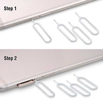 Sim Card Tray Open Ejector Pin, SIM Card Tray Open Eject Pin Removal Tool Needle Opener Ejector for all iPhone ipad Samsung Galaxy Most Smartphone