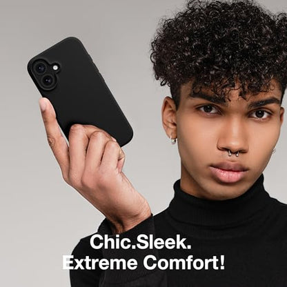 GONEZ Magnetic for iPhone 16 Case, Silicone Cover Black - color: Black, size: Iphone 16