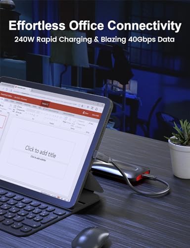 XAOSUN 40Gbps 90 Degree USB C Adapter, Right Angle USB4.0 Converter 2-Pack - color: Mixed Pack