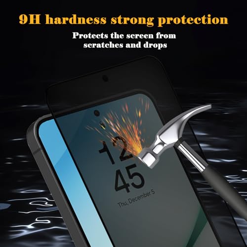 2 Pack Privacy Screen Protector for Samsung Galaxy S25, Tempered Glass Film full Coverage Anti Scratch, Anti-Spy, 9H Hardness, Bubble Free for Samsung Galaxy S25 Privacy Screen Protector - size: Samsung Galaxy S25