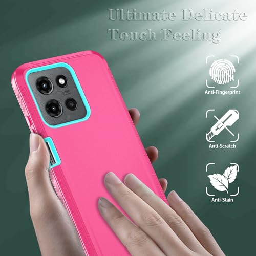 Qinmay Phone Case for Motorola Moto G 2026/Moto G Play 5G 2026 Case with HD Screen Protector, Heavy Duty Shockproof & Dropproof 3-Layer Cover Phone Case,PinkSkyBlue - color: PinkSkyBlue