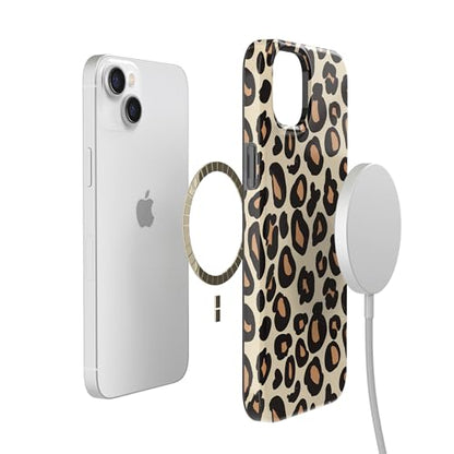 Casely iPhone 14 Plus Case | Into the Wild | Leopard Print | Compatible with MagSafe | Classic Ultra Slim Design - color: Into the Wild | Leopard Print
