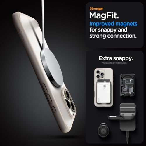 Spigen for iPhone 16 Pro Case, Ultra Hybrid MagFit [Anti-Yellowing] [Compatible with Magsafe] - Frost Natural Titanium - color: Frost Natural Titanium, size: iPhone 16 Pro