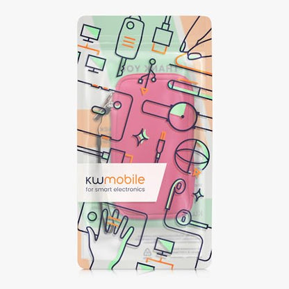 kwmobile Universal Phone Pouch Size XL - 6.7/6.8" - Neoprene Smartphone Pouch with Zip - Water-Repellent Mobile Phone Case - Sleeve in Dark Pink - color: dark pink, size: XL - 6.7/6.8"