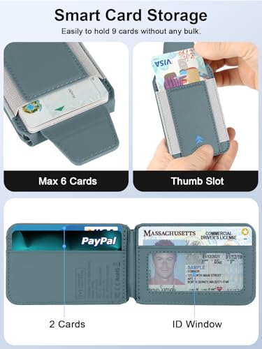 for MagSafe Wallet Works with Apple Find My, Strongest Magnetic Wallet - color: Gray