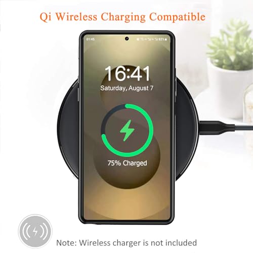 Wireless Charging Case for Galaxy S25 Ultra, Upgraded 12000mAh Rechargeable Portable Charging Case Compatible with Galaxy S25 Ultra (6.9 inch) with Carplay Extended Battery Pack Charger Case (Black) - size: Galaxy S25 Ultra -12000mAh