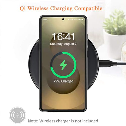 Wireless Charging Case for Galaxy S25 Ultra, Upgraded 12000mAh Rechargeable Portable Charging Case Compatible with Galaxy S25 Ultra (6.9 inch) with Carplay Extended Battery Pack Charger Case (Black) - size: Galaxy S25 Ultra -12000mAh