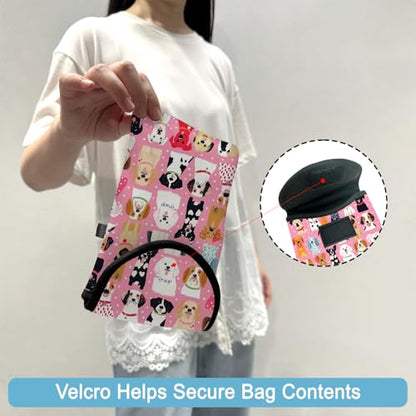 Neoprene Cell Phone Sleeve Pouch Case Bag with Crossbody Strap Neck Lanyard for Women 7.5 X 4.3 in Pink Dog - color: Pink Dog 1