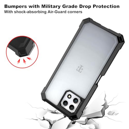Ailiber for T-Mobile REVVL 7 5G Case, REVVL 7 5G Clear Case with Screen Protector, Dual Layer Shockproof Bumper, Transparent Anti Yellowing, Military Grade Protection Cell Phone Cover-Black - color: Crystal Clear & Black