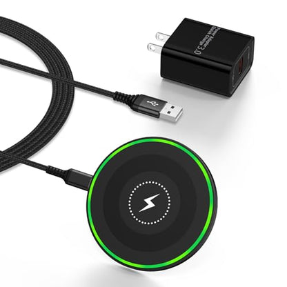 Fast Wireless Charging Pad Samsung S25FE S25 S26 Ultra Charger Stand Wireless Android Phone Charger 15W for Samsung Galaxy S26 S25 S24 Plus S23 S22, Pixel 10 Pro, iPhone 17 16, with 18W Adapter