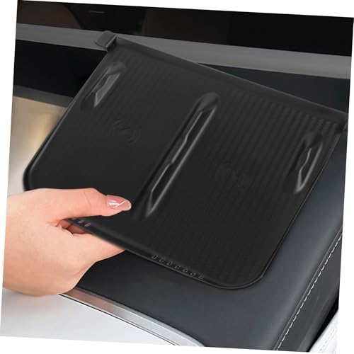 Charging Phone Pad for Skid Silicone Mat for Center Console Upgraded Design for Secure Charging and Interior Aesthetics Black