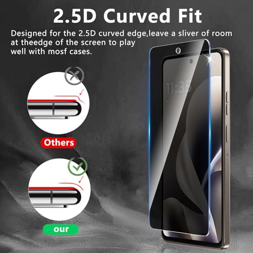 3 Pack Privacy Screen Protector Designed for Motorola Moto G 5G 2026 / Moto G Play 2026 / Moto G Power 2026,Full Coverage Anti-Spy Tempered Glass Film,9H Hardness,Anti-Fingerprint,Bubble Free - size: Moto G Power 2026 FK3