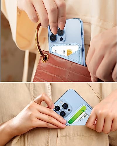 Miroddi for MagSafe Wallet, Ultra-Thin Magnetic Wallet with 2 Card Slots | RFID Blocking, No More Falling, Strongest Magnetic Card Holder for iPhone 17/16/15/14/13/12 Series & Pixel 10, White Ice - color: White Ice