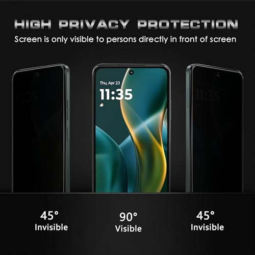 [2 Pack Motorola Moto G (2025) 5G Privacy Screen Protector, Privacy Tempered Glass Film, Anti-Spy Protection for Motorola Moto G (2025) 5G Screen Protector - size: Motorola Moto G (2025)
