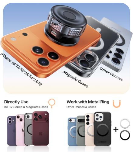 VICSEED for MagSafe Car Mount [Upgraded 98LBS Strongest Suction,Won't Break