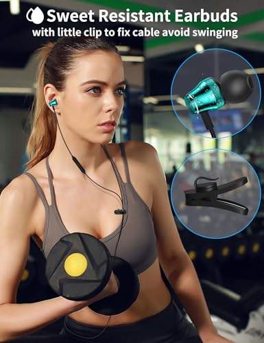 Wired Earbuds for Chromebook Laptop PC,3.5mm in Ear Headphones for Kindle - color: Green