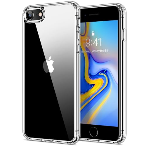 HOOMIL Case for iPhone SE 3rd/2nd Gen, iPhone 7/iPhone 8, Non-Yellowing, Drop Protection, Anti-Scratch Transparent Hard Back Phone Cover - Crystal Clear - color: Clear, size: iPhone 7/8/SE 2020/2022