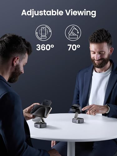UGREEN MagFlow Qi2 15W 2-in-1 Foldable Wireless Charging Station