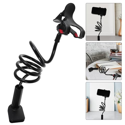 Zerodeko 360 Degree Adjustable Phone Stand Clamp for Bed and Desk Black